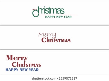 Merry Christmas vector text Calligraphic Lettering Vector illustration Merry Christmas and Happy New Year Background Christmas Tree Branches decoration, A simple Merry Christmas typography design.