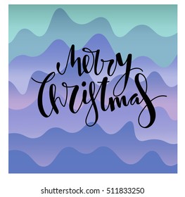 Merry Christmas vector text Calligraphic Lettering design card template. Creative typography .