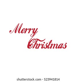 Merry Christmas vector text Calligraphic Lettering design card template. Creative typography for Holiday Greeting Gift Poster. Calligraphy Font style Banner