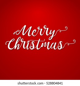 Merry Christmas vector text Calligraphic drawn Lettering design card template. Creative typography for Holiday Greeting Gift Poster. Calligraphy Font style Banner. 