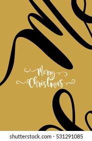 merry christmas vector text calligraphic, creative typography for holiday greeting card