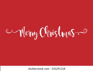 merry christmas vector text calligraphic, creative typography for holiday greeting