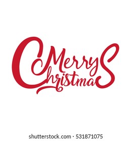 Merry Christmas vector text Calligraphic Lettering design card template. Creative typography for Holiday Greeting Gift Poster. Calligraphy Font style Banner.illustration eps 10.