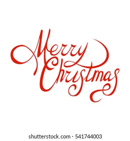 Merry Christmas vector text Calligraphic Lettering design card template.Creative typography for Holiday Greeting Gift Poster. Calligraphy Font style Banner