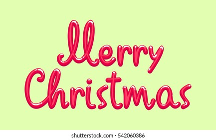 Merry Christmas vector text Calligraphic Lettering design