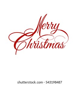 Merry Christmas vector text Calligraphic Lettering design card template Creative typography for Holiday Greeting Gift Poster. Calligraphy Font style Banner