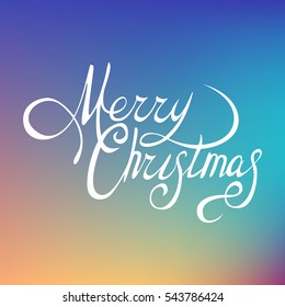 Merry Christmas vector text Calligraphic Lettering design card template. Creative typography for Holiday Greeting Gift Poster. Calligraphy Font style Banner