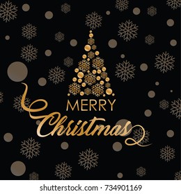Texto vectorial navideño Caligrafía plantilla de tarjeta de diseño.Ilustración vectorial EPS 10