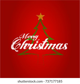 Merry Christmas vector text Calligraphic Lettering design card template. Creative typography for Holiday Greeting Gift Poster. vector format eps10