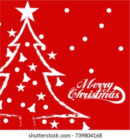 Merry Christmas vector text Calligraphic Lettering design card template. Creative typography for Holiday Greeting Gift Poster.