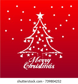 Merry Christmas vector text Calligraphic Lettering design card template. Creative typography for Holiday Greeting Gift Poster.