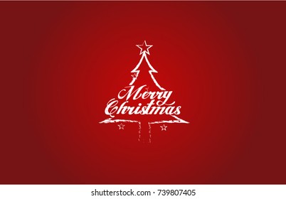 Merry Christmas vector text Calligraphic Lettering design card template. Creative typography for Holiday Greeting Gift Poster.