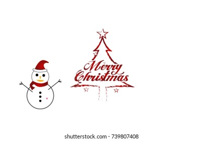Merry Christmas vector text Calligraphic Lettering design card template. Creative typography for Holiday Greeting Gift Poster.