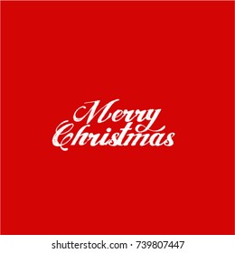 Merry Christmas vector text Calligraphic Lettering design card template. Creative typography for Holiday Greeting Gift Poster.