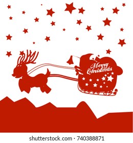 Merry Christmas vector text Calligraphic Lettering design card template. Creative typography for Holiday Greeting Gift Poster.