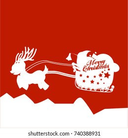 Merry Christmas vector text Calligraphic Lettering design card template. Creative typography for Holiday Greeting Gift Poster.