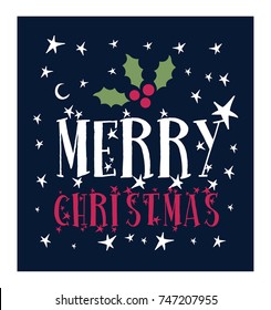 Merry Christmas vector text Calligraphic Lettering design card template. Creative typography for Holiday Greeting Gift Poster. Calligraphy Font style Banner