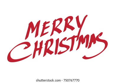 Merry Christmas vector text Calligraphic Lettering design.