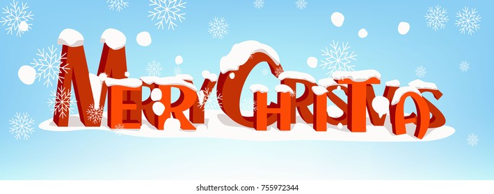 Merry Christmas vector text Calligraphic Lettering design card template.