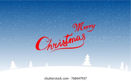 Merry Christmas vector text Calligraphic Lettering design card template. Creative typography for Holiday Greeting Gift Poster. Calligraphy Font style Banner