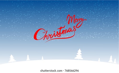 Merry Christmas vector text Calligraphic Lettering design card template. Creative typography for Holiday Greeting Gift Poster. Calligraphy Font style Banner