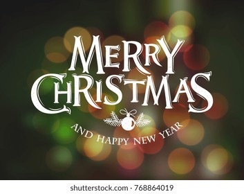 Merry Christmas vector text Calligraphic Lettering design card template. Calligraphic handmade lettering.