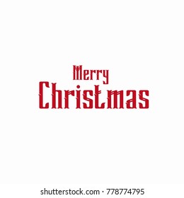 Merry Christmas vector text Calligraphic Lettering design card template. 