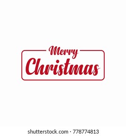 Merry Christmas vector text Calligraphic Lettering design card template. 