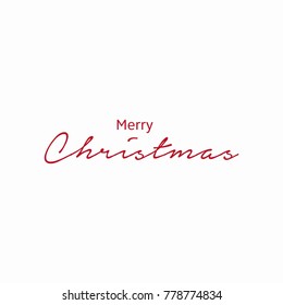 Merry Christmas vector text Calligraphic Lettering design card template. 