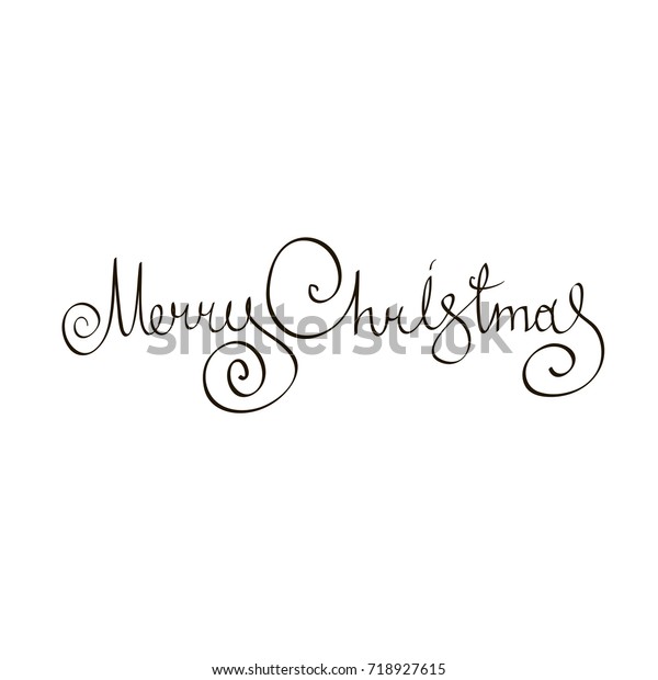 Merry Christmas Vector Text Calligraphic Lettering Stock Vector Royalty Free 718927615 4783