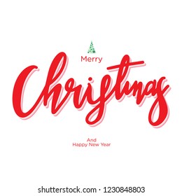 Merry Christmas vector text Calligraphy Lettering design,Holiday's Background , EPS10 vector
