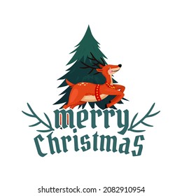 Merry Christmas vector text Calligraphy Lettering card design template. Creative typography for Holiday Gift Greeting Poster