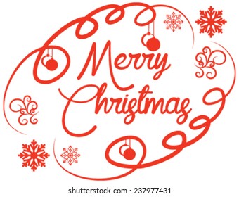 Merry Christmas vector text. Creative graphic message for a happy Christmas.