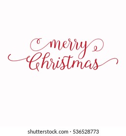 Merry Christmas vector text design.
