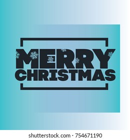 Merry Christmas vector text  design card template
