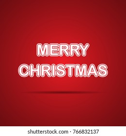 Merry Christmas vector text design card template. Creative for Holiday Greeting Gift Poster. 
