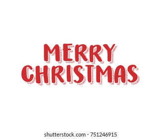 Merry Christmas Vector Text Icon Illustration Background for, post cards, greeting cards, scrapbooks, web, business, marketing