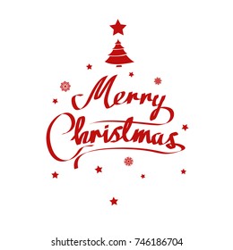 Merry Christmas vector text and New Year Xmas background. with beautiful various snowflakes,