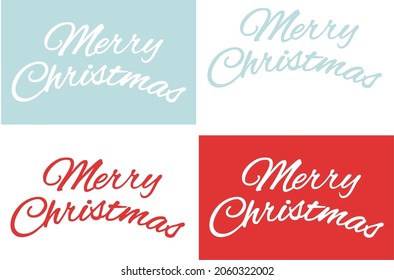 diverso texto vectorial de navidad con varias opciones de color