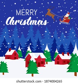 Fröhliche Weihnachts-Vektorgrafik.