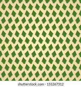 Merry Christmas  vector tree background pattern