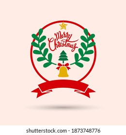 Merry Christmas vector de tendencia diseño único para la plantilla de ilustración gráfica de fondo de año nuevo.