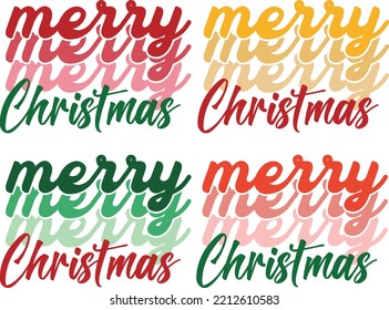 Merry christmas vector for T-shirt