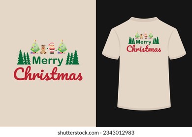 Merry Christmas vector T-Shirt design.