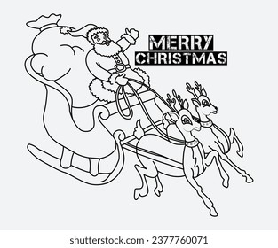Merry Christmas Vector T-Shirt Design