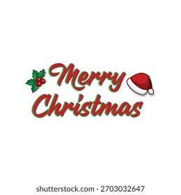 Merry Christmas Vector Typography Design