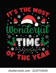 Feliz vector navideño y camiseta tipográfica. Jesús es la razón de la temporada - Texto caligráfico, con mistletoe. Es bueno para la impresión de tarjetas de felicitación y camisetas, volante, diseño de afiches, tazas. 