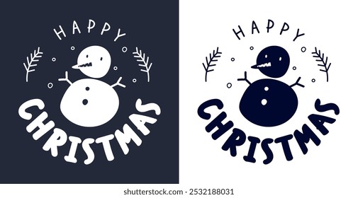 Merry Christmas vector typography t shirt design
