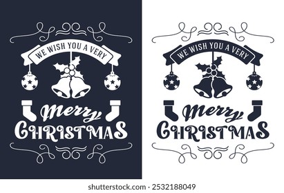 Diseño de camiseta de tipografía de Vector de Navidades alegres
