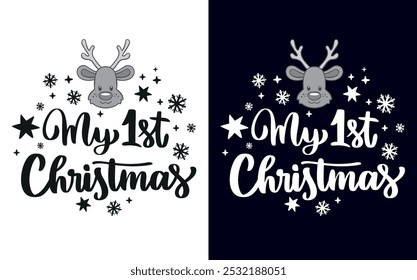 Feliz Natal vetor tipografia t shirt design
